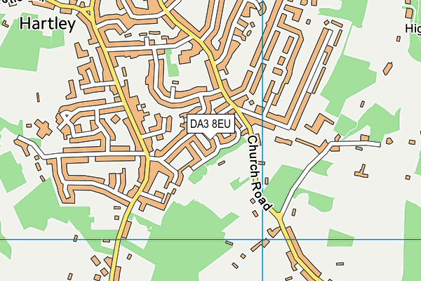 DA3 8EU map - OS VectorMap District (Ordnance Survey)