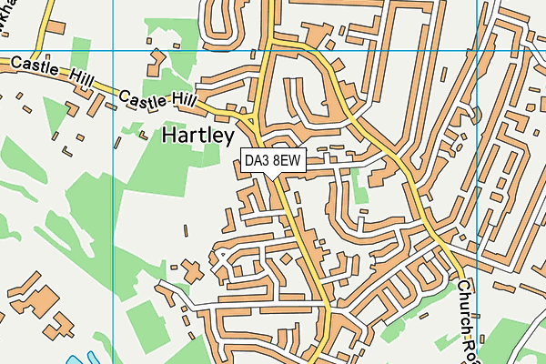 DA3 8EW map - OS VectorMap District (Ordnance Survey)
