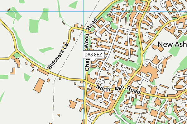DA3 8EZ map - OS VectorMap District (Ordnance Survey)