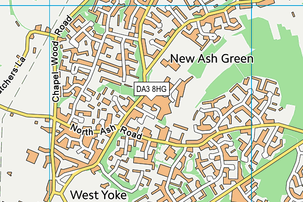 DA3 8HG map - OS VectorMap District (Ordnance Survey)