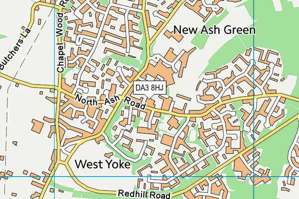 DA3 8HJ map - OS VectorMap District (Ordnance Survey)