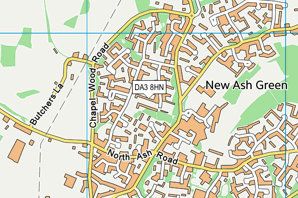 DA3 8HN map - OS VectorMap District (Ordnance Survey)