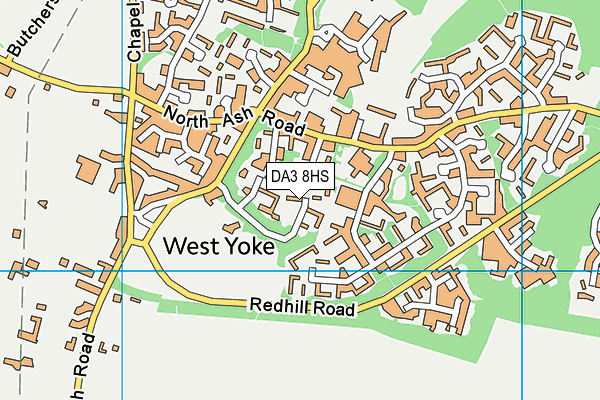 New Ash Green Sports Pavilion map (DA3 8HS) - OS VectorMap District (Ordnance Survey)