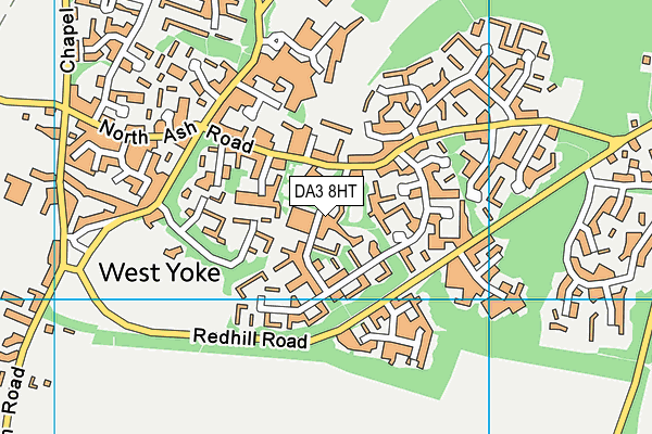 DA3 8HT map - OS VectorMap District (Ordnance Survey)