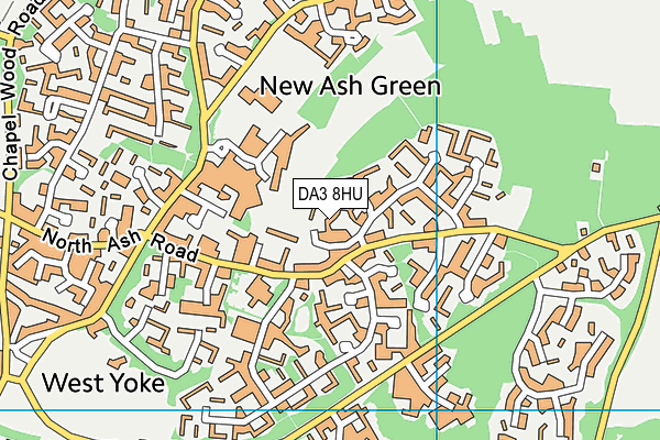 DA3 8HU map - OS VectorMap District (Ordnance Survey)
