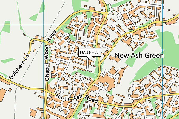 DA3 8HW map - OS VectorMap District (Ordnance Survey)