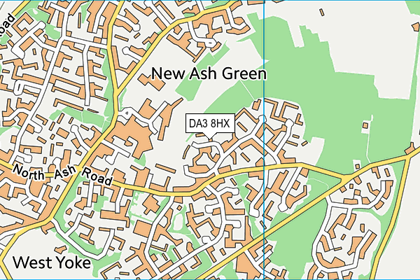 DA3 8HX map - OS VectorMap District (Ordnance Survey)