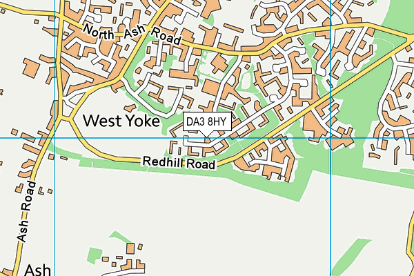 DA3 8HY map - OS VectorMap District (Ordnance Survey)