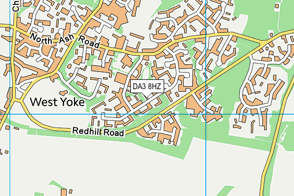DA3 8HZ map - OS VectorMap District (Ordnance Survey)