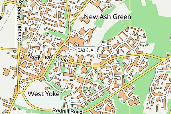 DA3 8JA map - OS VectorMap District (Ordnance Survey)