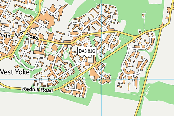 DA3 8JG map - OS VectorMap District (Ordnance Survey)