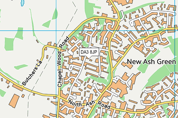 DA3 8JP map - OS VectorMap District (Ordnance Survey)