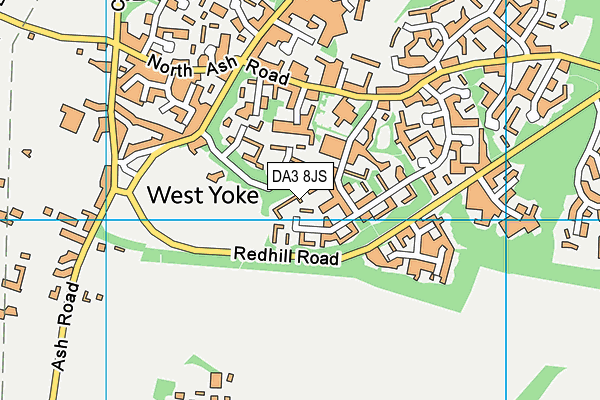 DA3 8JS map - OS VectorMap District (Ordnance Survey)