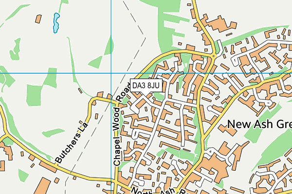 DA3 8JU map - OS VectorMap District (Ordnance Survey)