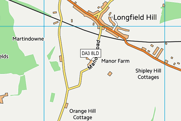 DA3 8LD map - OS VectorMap District (Ordnance Survey)