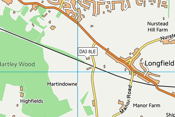 DA3 8LE map - OS VectorMap District (Ordnance Survey)