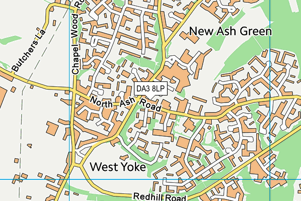 DA3 8LP map - OS VectorMap District (Ordnance Survey)