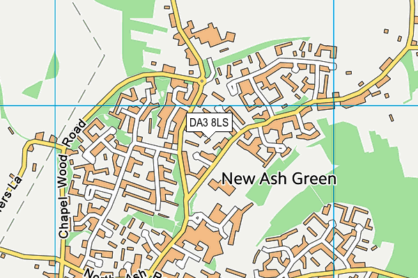 DA3 8LS map - OS VectorMap District (Ordnance Survey)