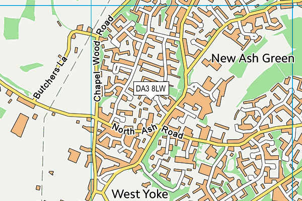 DA3 8LW map - OS VectorMap District (Ordnance Survey)