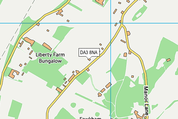Fawkham Church of England Voluntary Controlled Primary School map (DA3 8NA) - OS VectorMap District (Ordnance Survey)