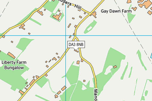 DA3 8NB map - OS VectorMap District (Ordnance Survey)