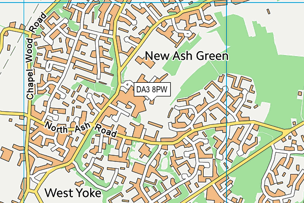 DA3 8PW map - OS VectorMap District (Ordnance Survey)