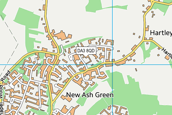 DA3 8QD map - OS VectorMap District (Ordnance Survey)