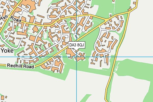 DA3 8QJ map - OS VectorMap District (Ordnance Survey)