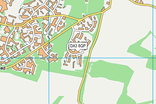 DA3 8QP map - OS VectorMap District (Ordnance Survey)