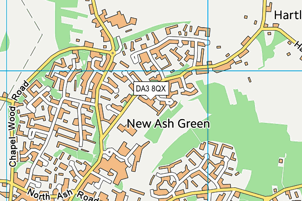 DA3 8QX map - OS VectorMap District (Ordnance Survey)