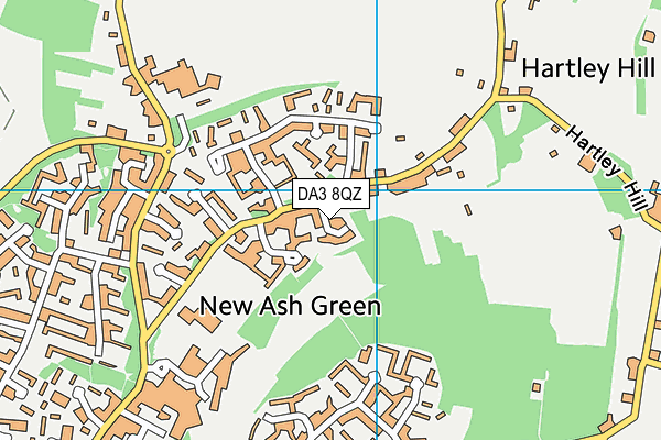 DA3 8QZ map - OS VectorMap District (Ordnance Survey)