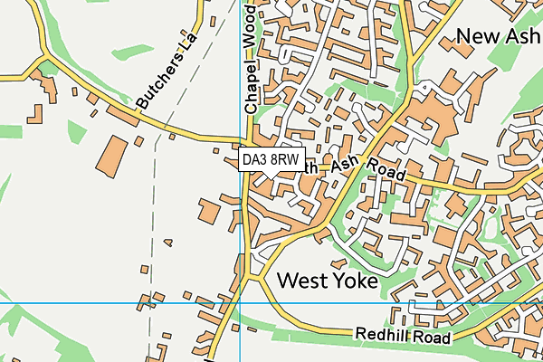DA3 8RW map - OS VectorMap District (Ordnance Survey)
