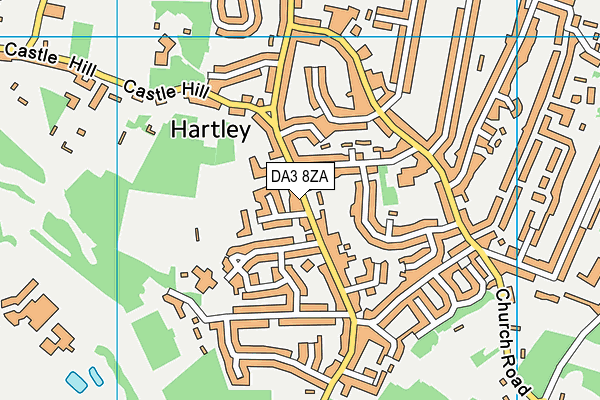 DA3 8ZA map - OS VectorMap District (Ordnance Survey)