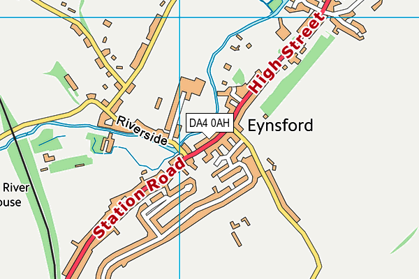DA4 0AH map - OS VectorMap District (Ordnance Survey)
