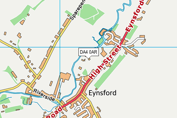 DA4 0AR map - OS VectorMap District (Ordnance Survey)