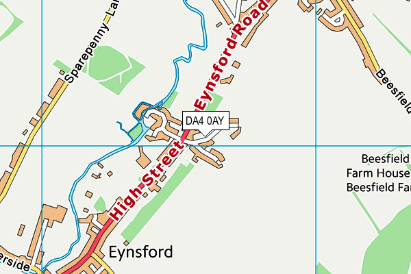DA4 0AY map - OS VectorMap District (Ordnance Survey)