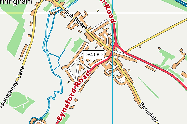 DA4 0BD map - OS VectorMap District (Ordnance Survey)