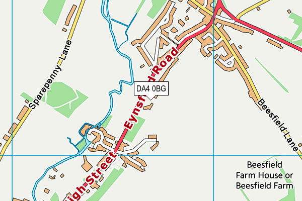 DA4 0BG map - OS VectorMap District (Ordnance Survey)