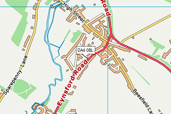 DA4 0BL map - OS VectorMap District (Ordnance Survey)