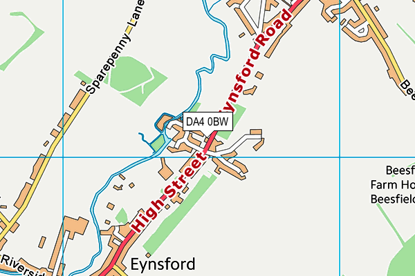 DA4 0BW map - OS VectorMap District (Ordnance Survey)
