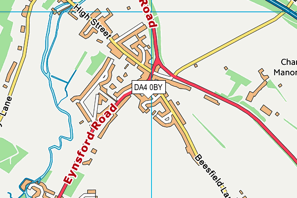 DA4 0BY map - OS VectorMap District (Ordnance Survey)