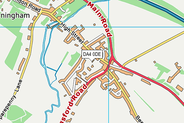 DA4 0DE map - OS VectorMap District (Ordnance Survey)