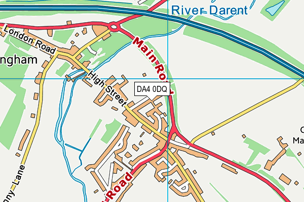 Farningham Cricket Club map (DA4 0DQ) - OS VectorMap District (Ordnance Survey)