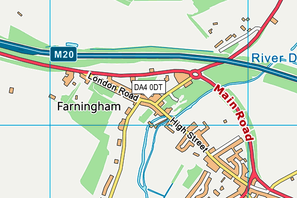 DA4 0DT map - OS VectorMap District (Ordnance Survey)