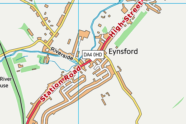DA4 0HD map - OS VectorMap District (Ordnance Survey)