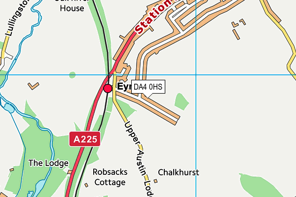 DA4 0HS map - OS VectorMap District (Ordnance Survey)