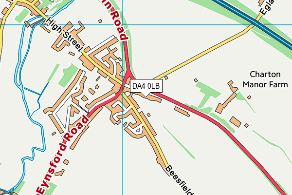 DA4 0LB map - OS VectorMap District (Ordnance Survey)