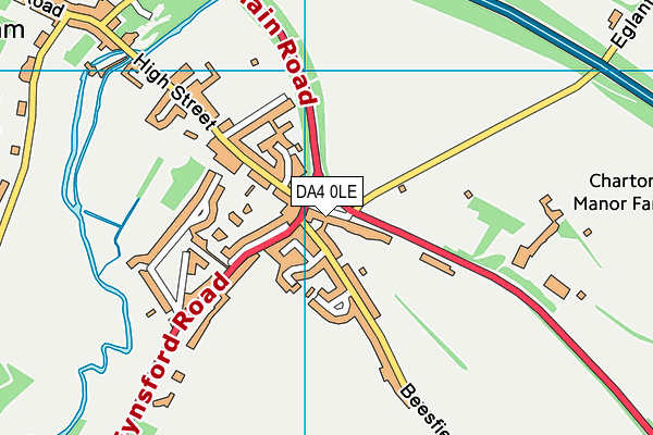 DA4 0LE map - OS VectorMap District (Ordnance Survey)