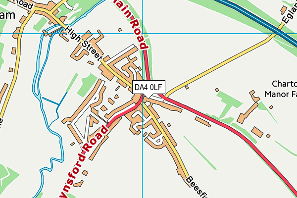 DA4 0LF map - OS VectorMap District (Ordnance Survey)