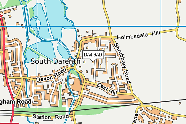 DA4 9AD map - OS VectorMap District (Ordnance Survey)